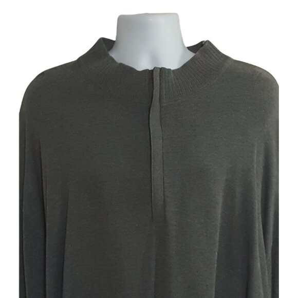 Cutter & Buck Mens Long Sleeve Shirt Quarter Zip Mock Neck Gray 4XT - Picture 2 of 8